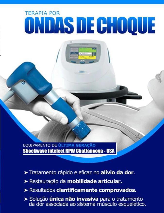 Equipamento Shockwave Intelect RPW Chattanooga usado na terapia por ondas de choque